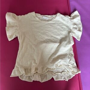 Jamie Kay Cream Ruffle Short Sleeve Top